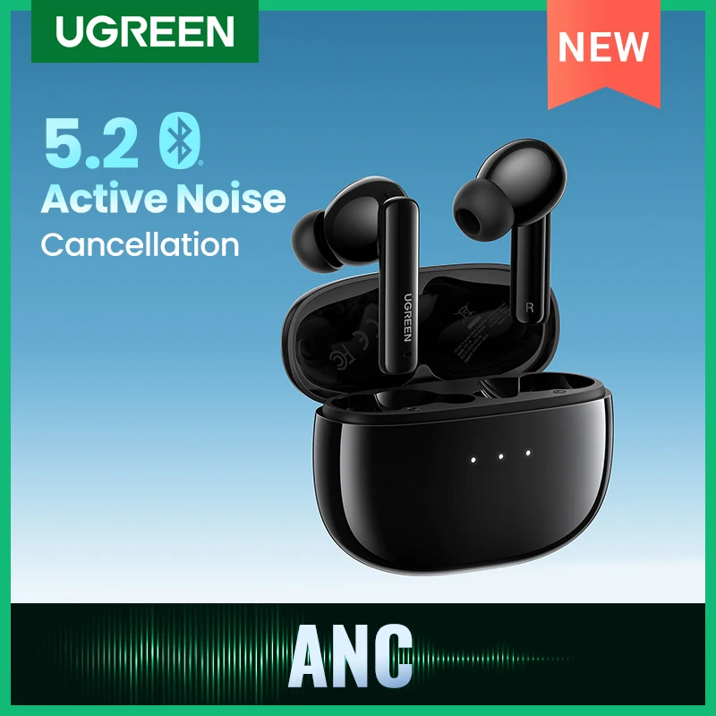 UGREEN-auriculares inalámbricos HiTune T3 ANC con Bluetooth 5,2, dispositivo de audio con cancelación activa de ruido, micrófono, manos libres para teléfono - imagen 2