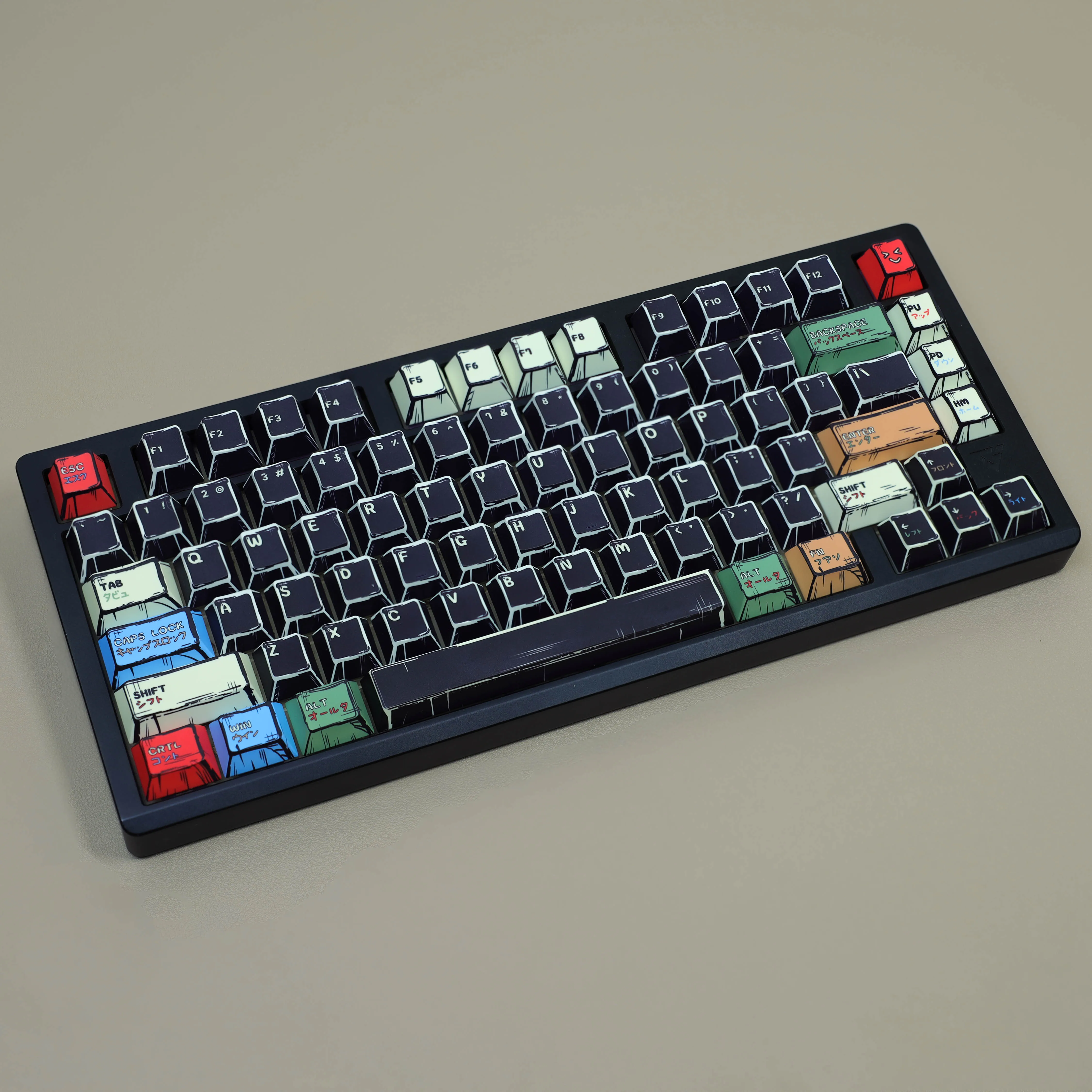 Monster Anime Keycaps dibujos animados 143 teclas PBT Keycap Cherry Keycaps Japón Key Cap tinte-sub tapas de teclado mecánico para 64/68/71/108 - imagen 3