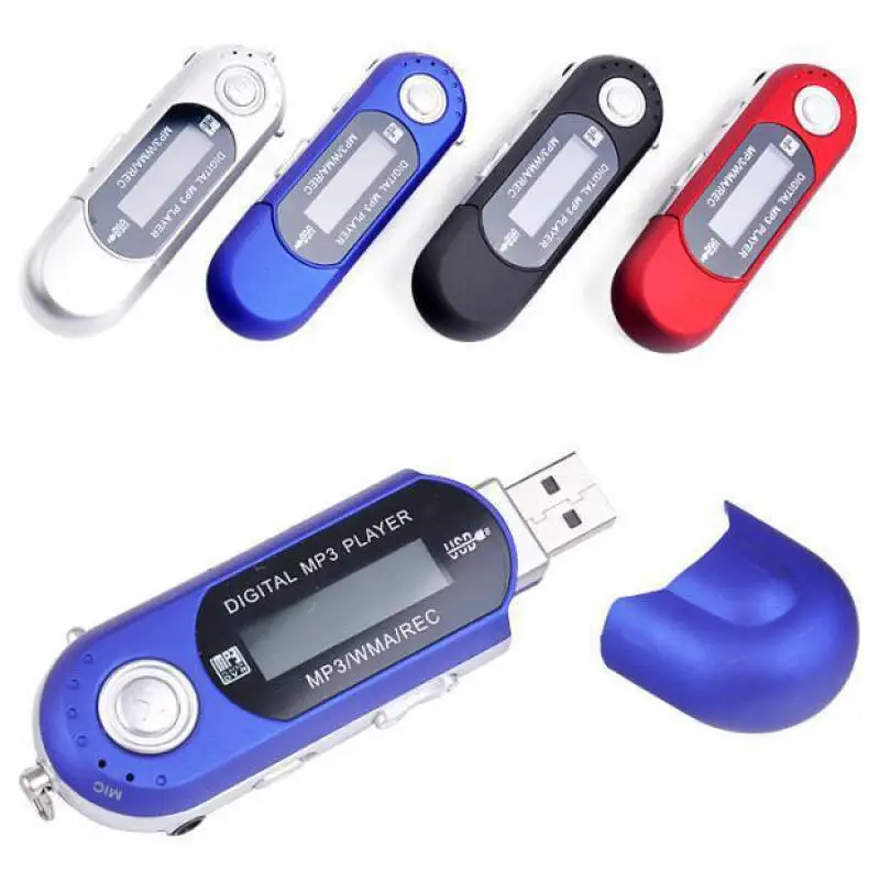 Reproductor de MP3 USB portátil, reproductor de música, pantalla LCD Digital, almacenamiento 4G, Radio FM, reproductor de música MP3 multifunción, USB Stick