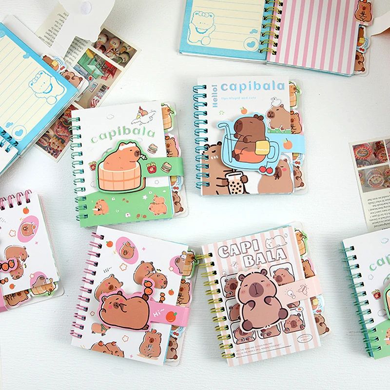 Mini cuaderno portátil de papelería Kawaii para niños, Bloc de notas pequeño para notas diarias, accesorios de oficina, suministros escolares, regalo de papelería