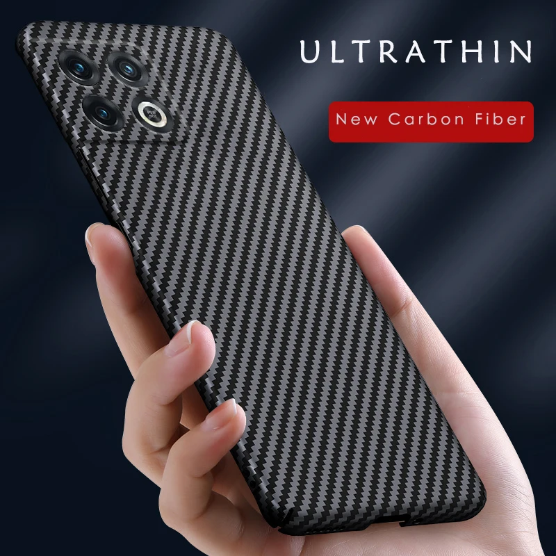 Funda ultrafina de lujo para PC dura para Oneplus 11 11R 10R 9R 9RT 10T 10 9 Pro, funda protectora de piel de fibra de carbono mate - imagen 2