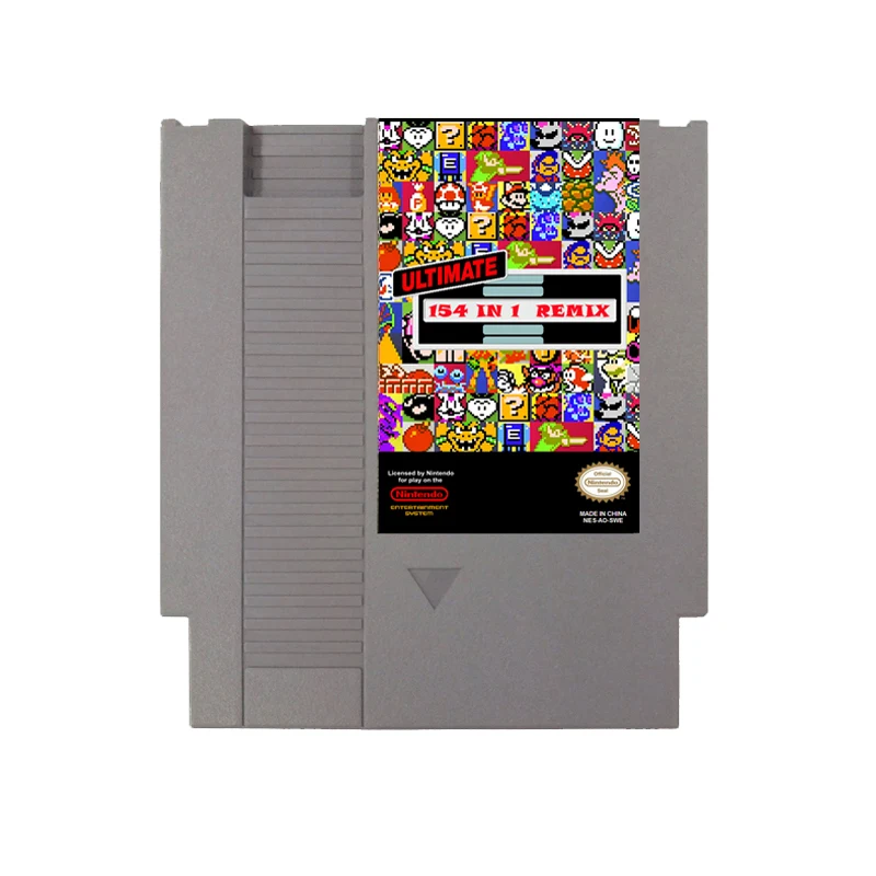 Cartucho de juego NES 154 en 1, tarjeta de videojuego Retro roja y gris de 72 pines para reproductor de cartuchos de juego de 8 bits - imagen 3