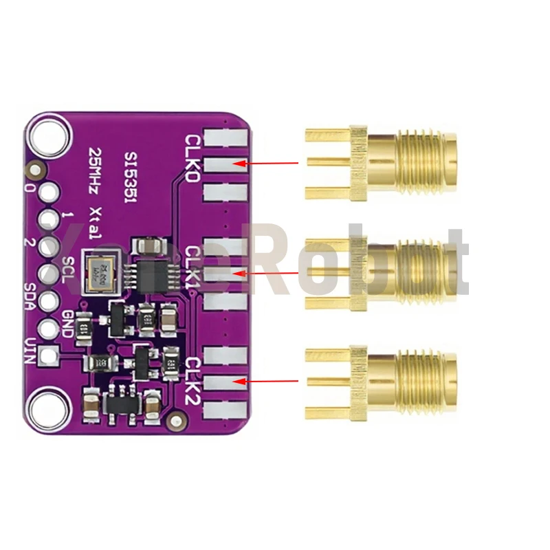 1-10 Uds DC 3V-5V Si5351A Si5351 I2C generador de reloj módulo de placa de ruptura generador de señal reloj 8KHz-160MHz para Arduino - imagen 5