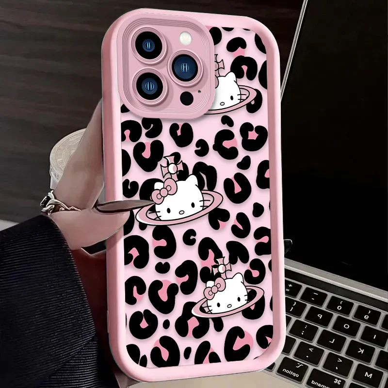 Sanrio Leopard Hello Kitty funda para Xiaomi 14T 13T 12T 11T 13 12 11 Lite 5G NE POCO X6 X5 F6 F5 F3 X4 GT X3 NFC M5S M6 Pro 4G - imagen 4