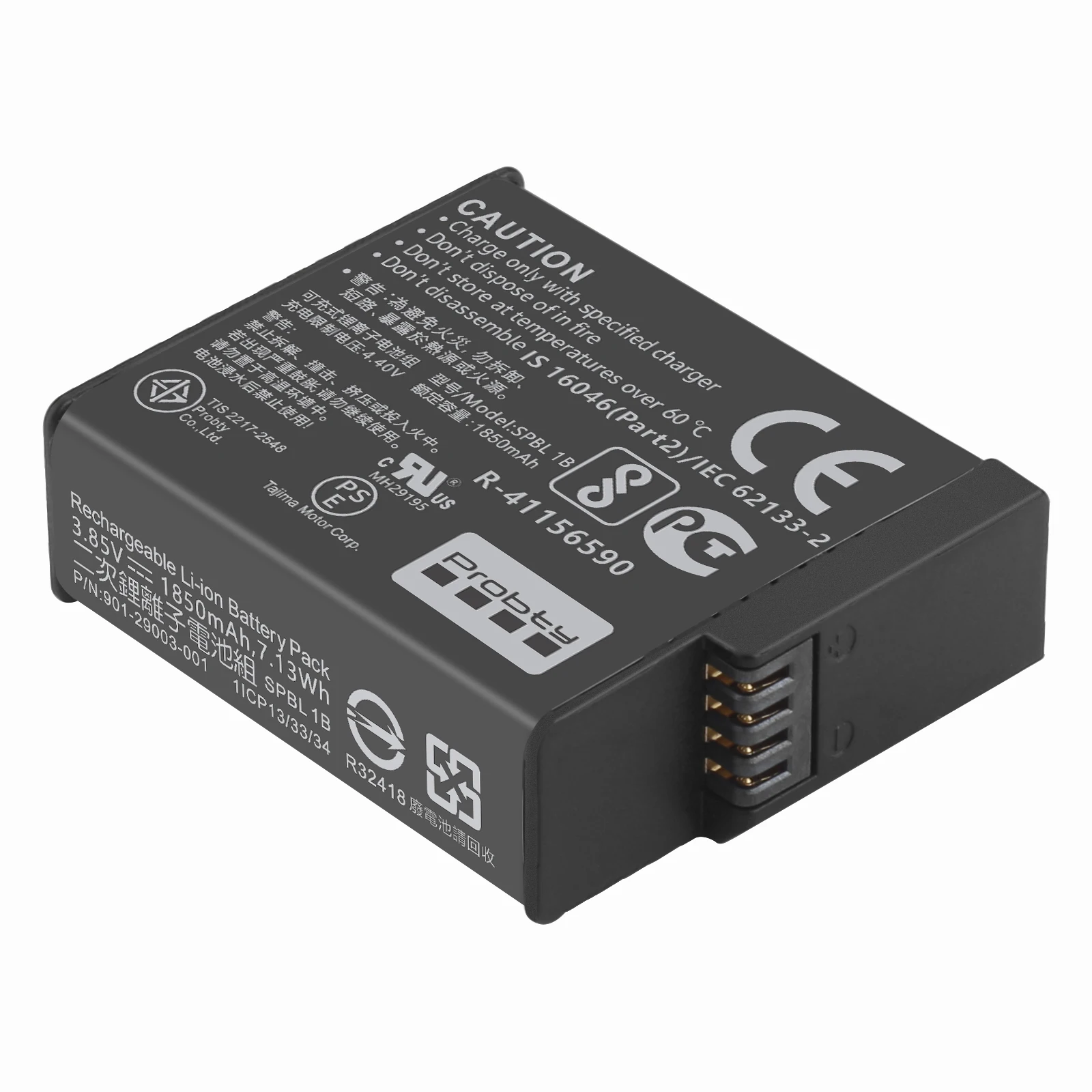 Batería recargable Enduro para GoPro 12 1850mAh 3 ranuras caja de cargador de almacenamiento de batería para GoPro Hero 12 11 10 9 Accesorios - imagen 3