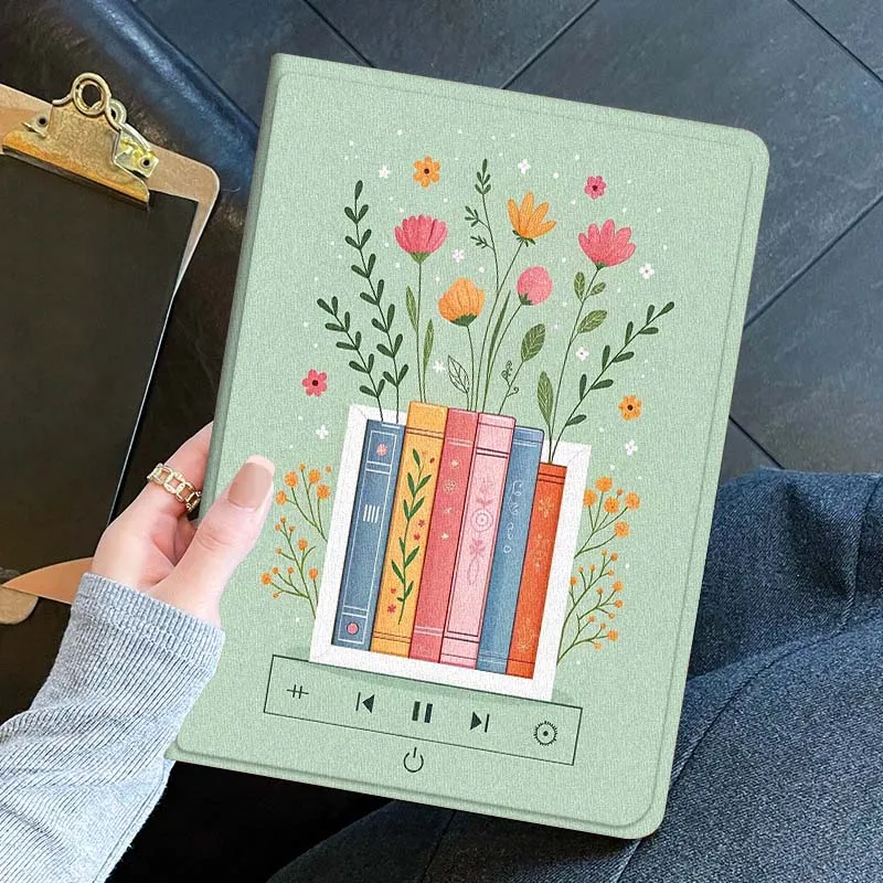 Tendencia estantería arte creativo para iPad Pro Mini 1 2 3 4 5 6 7 7ta generación 12,9 10,5 13 11 7,9 8,3 M4 pulgadas funda para tableta