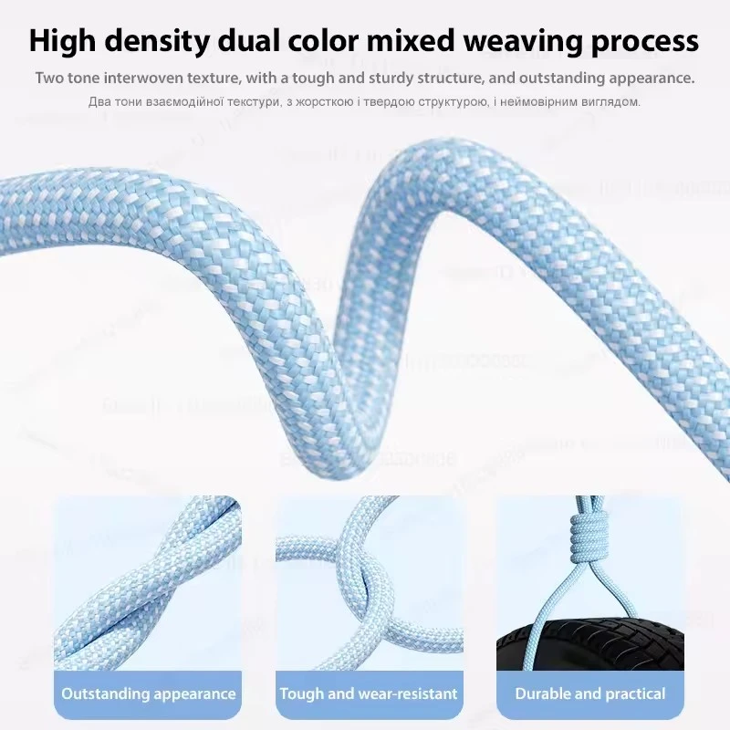 Cable cargador rápido trenzado PD 20W para iPhone 13 12 11 14 Pro Max X XR XS 7 8 Plus tipo C Cables de datos USB C de carga rápida 1m 2m - imagen 5