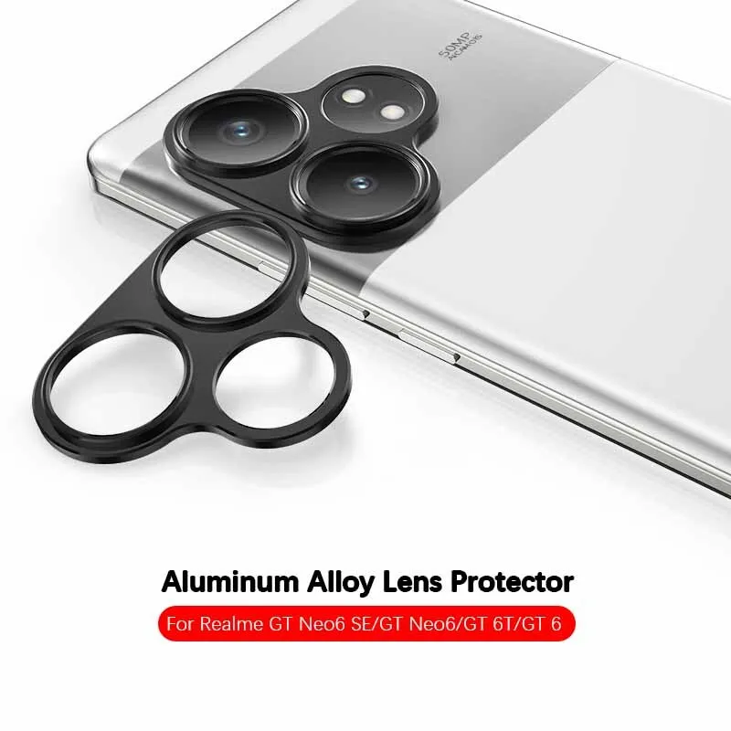 Realmi GT6 funda protectora de cámara de Metal para Realme GT 6T Neo6 SE Neo 6 6SE T GT6T 5G aleación de aluminio anillo de lente trasera Flims