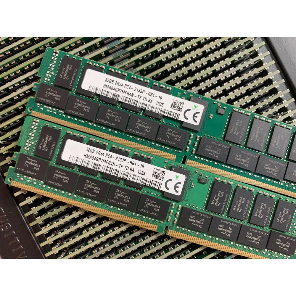 1 Uds RAM 32GB 32G 2RX4 DDR4 2133 PC4-2133P ECC REG memoria HMA84GR7MFR4N-TF - imagen 2