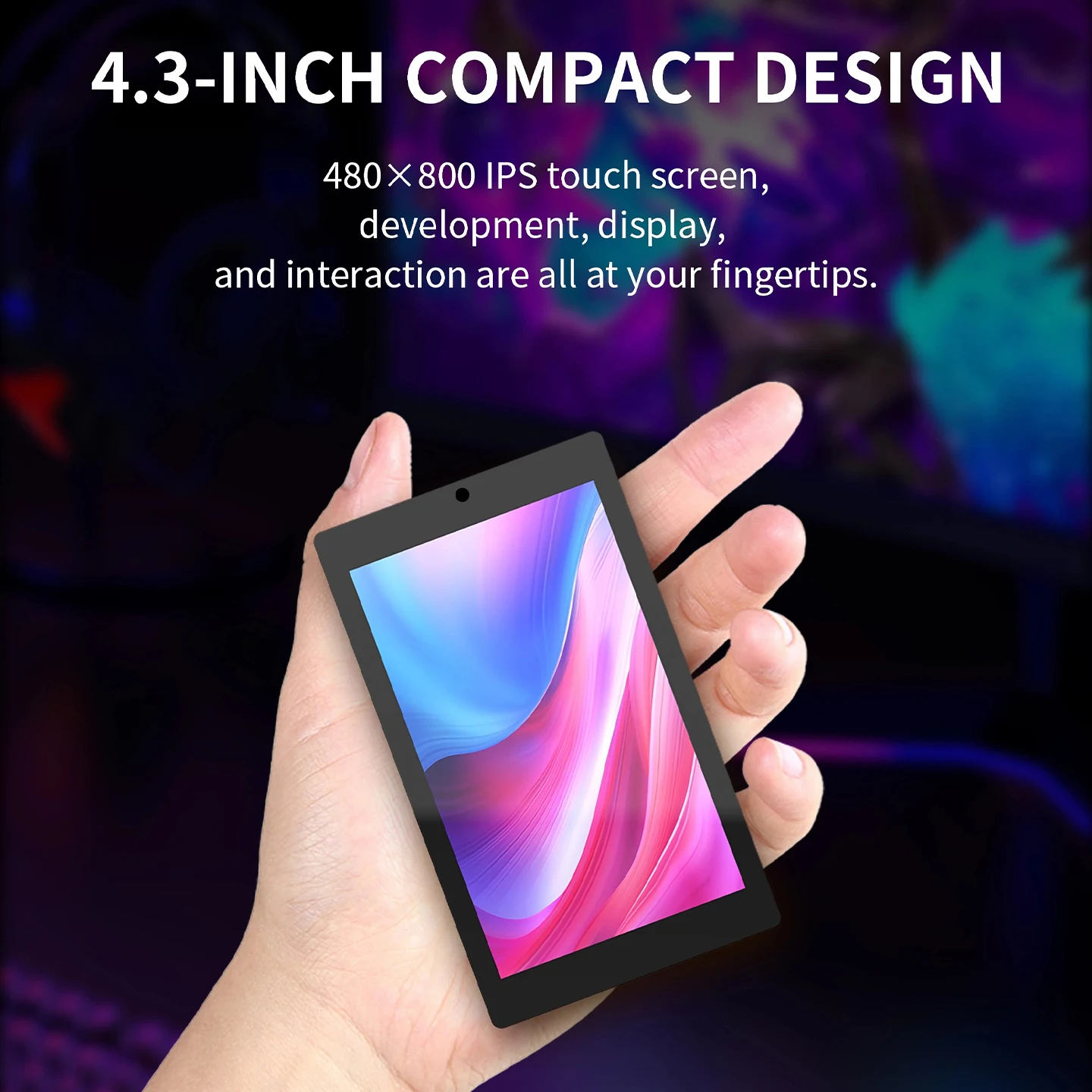 4,3 pulgadas 32MB PSRAM 16MB Flash 800*400 pantalla IPS ESP32 P4 Placa de desarrollo pantalla integrada ESP32-C6 Chip compatible con WiFi6 BT5 - imagen 3