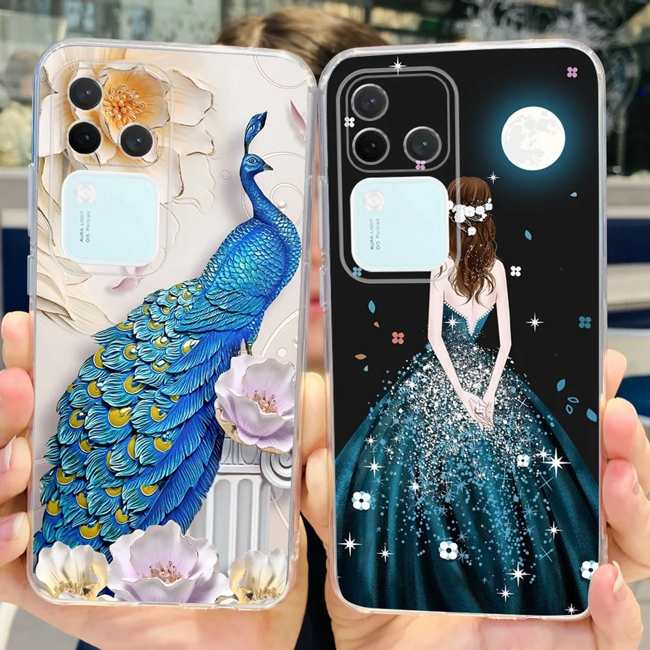Para Vivo V30 Pro funda V2319 elegante funda trasera pintada funda de teléfono de silicona transparente para Vivo V30 V 30 V2318 VivoV30 Pro Fundas suaves - imagen 5