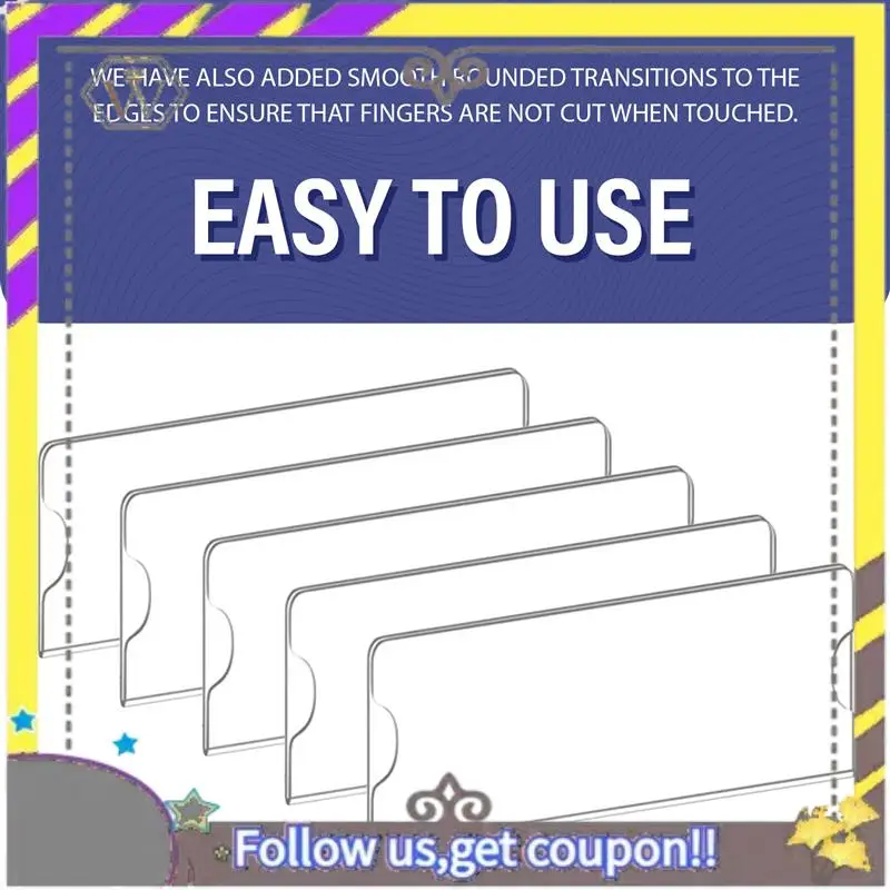 Nuevo Soporte de placa de nombre Premium, soporte de señal de plástico acrílico transparente de 2x8 pulgadas, placas de nombre de pared con marco para oficina, hogar - imagen 2