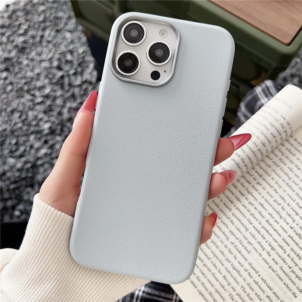 Funda de teléfono con patrón de cuero mate para Samsung S25 S24 S23 S22 Ultra S21 Plus S20 FE Note 20, funda trasera de silicona suave a prueba de golpes - imagen 5