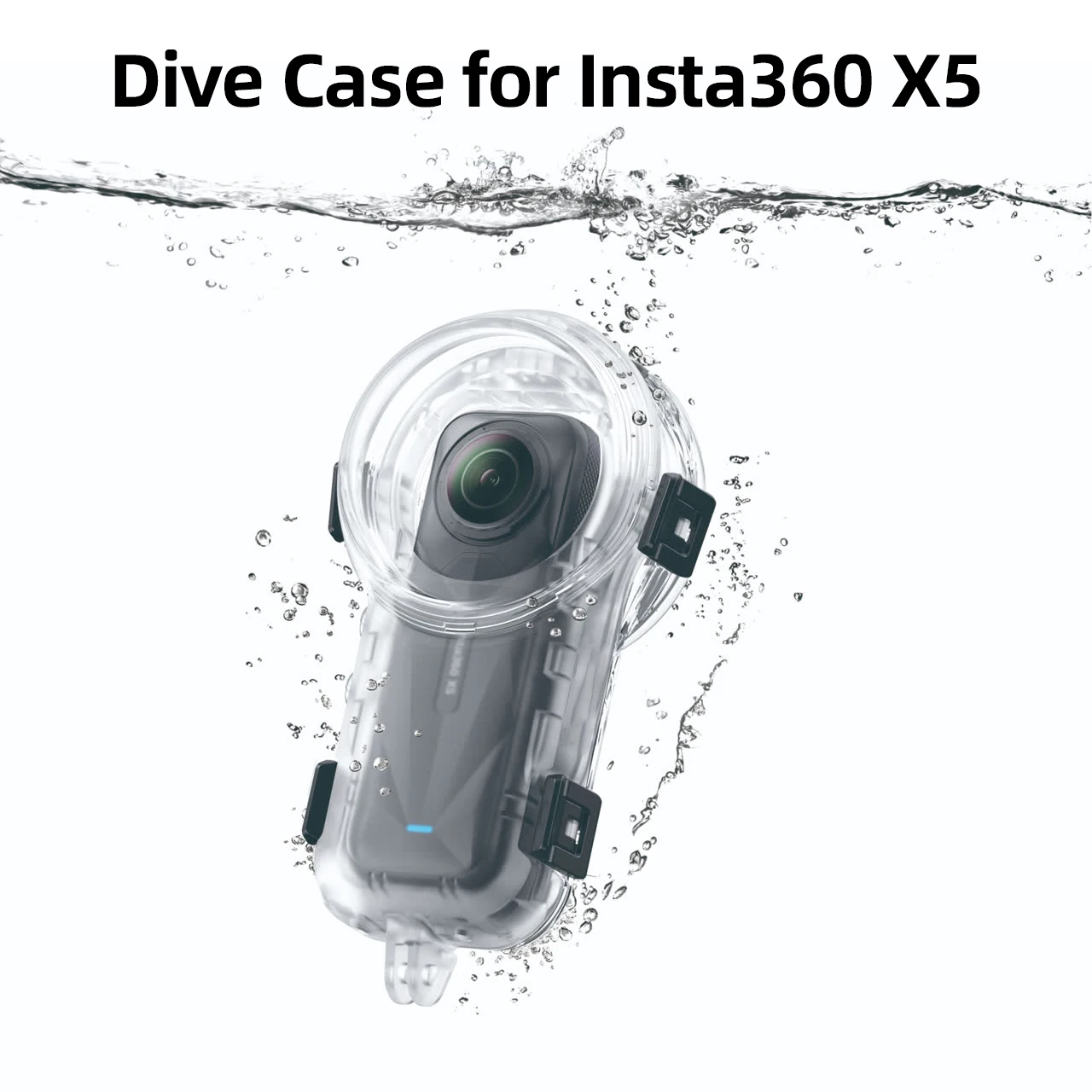 Funda de buceo Invisible para Insta360 X5, cubierta de carcasa impermeable de 60m/197 pies carcasa de buceo subacuático para accesorios Insta 360 X5
