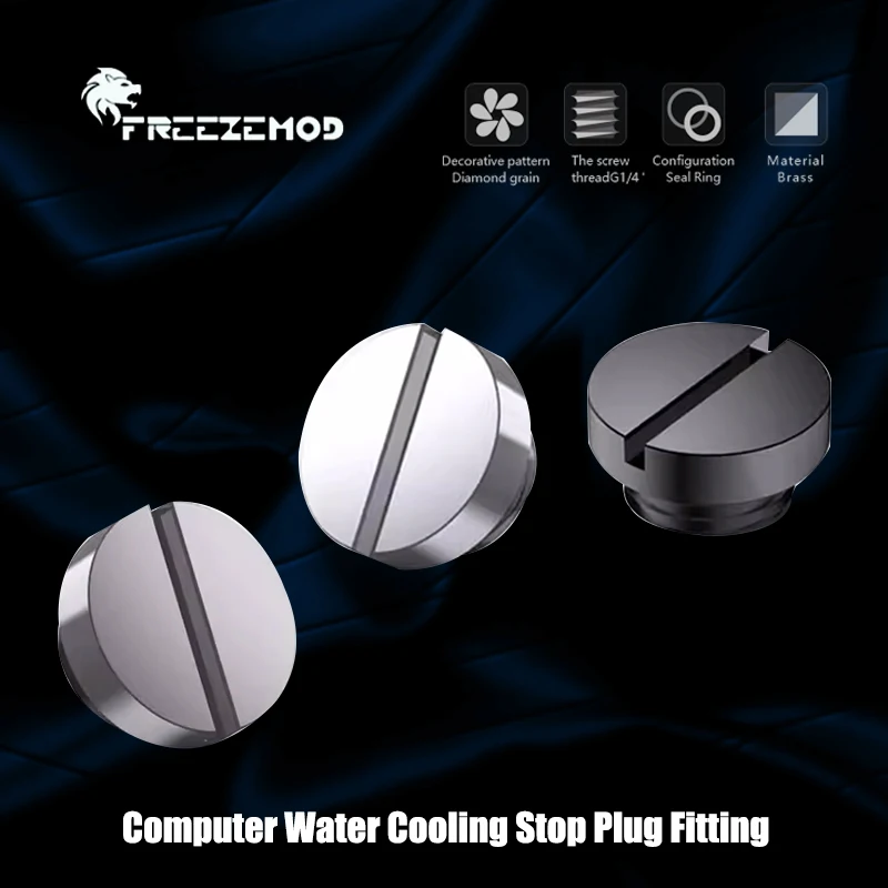 FREEZEMOD-enchufe de parada de refrigeración por agua para ordenador, tapa de extremo de parada de agua suave, tipo ranura para monedas, Material de latón, GDT-YZ de alta gama