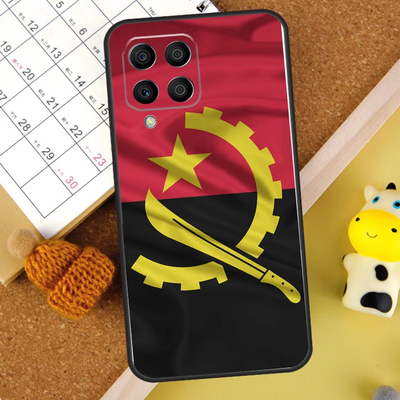 Funda con bandera de Angola para Samsung Galaxy M31 M21 M11 M14 M54 M13 M23 M16 M20 M34 M52 M32 M12 M36 M56 M15 M55 - imagen 4