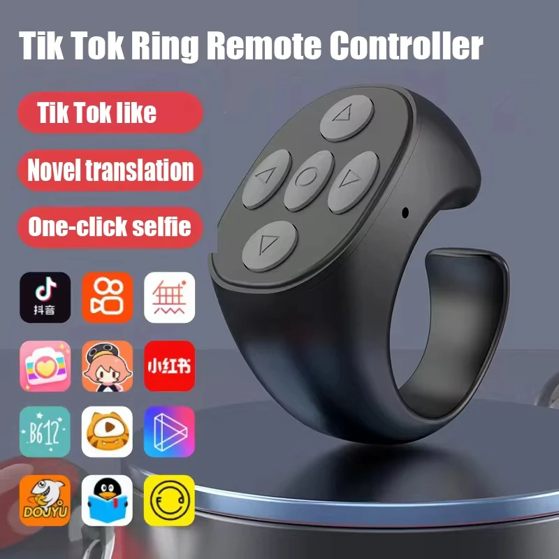 Anillo inteligente para la yema del dedo, ratón con Control remoto, inalámbrico, Bluetooth, móvil, Selfie, vídeo, volteador de página automático, navegación - imagen 3