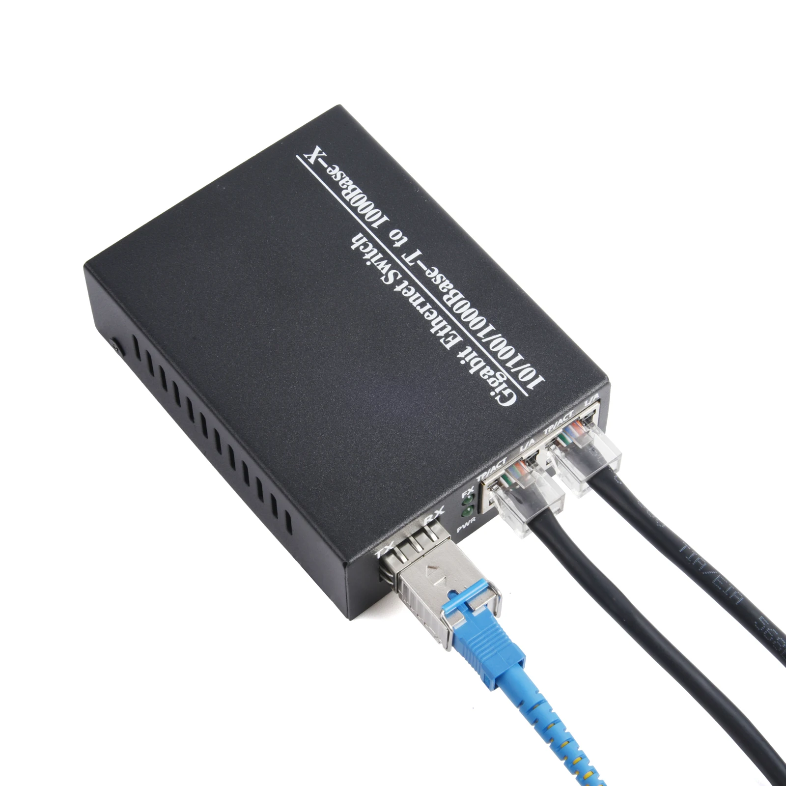 1 Uds. Convertidor de medios Gigabit SFP 1 SFP a 2 transceptor RJ45 10/100/1000M interruptor de fibra óptica con módulo LC/SC SFP de 3KM/20KM - imagen 4