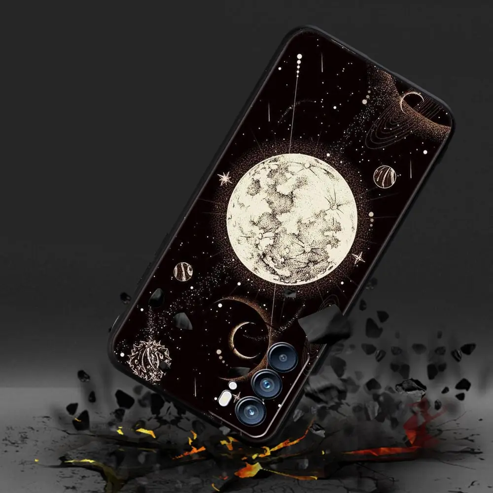 Funda para Oppo Reno13 Reno12 Reno11 F Reno10 Pro A54 A53 A95 A76 A57 A98 A80 A79 5G A78 4G cubierta Starlit sky planet space art - imagen 3