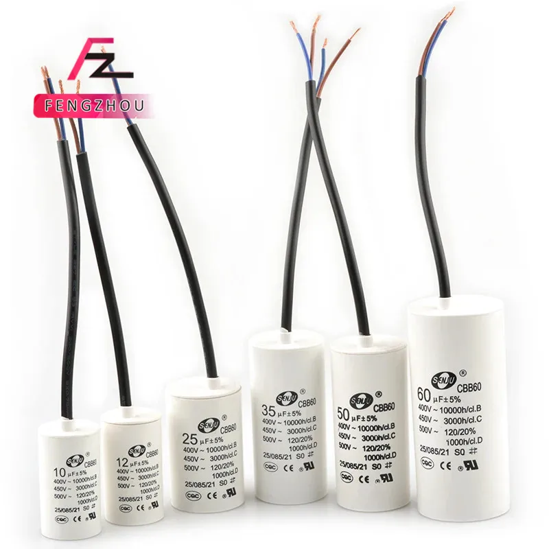 1 condensadores de funcionamiento de motor CBB60 450V AC condensador de arranque 3/4/5/6/8/10/12/14/15/16/18/20/25/30/40/45/70/80UF para lavadora - imagen 2