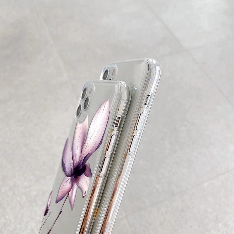 Para Samsung Galaxy S23 S24 FE Plus Ultra S23 + Funda de teléfono flores Funda trasera de silicona suave Funda de teléfono Coque Funda TPU transparente - imagen 4