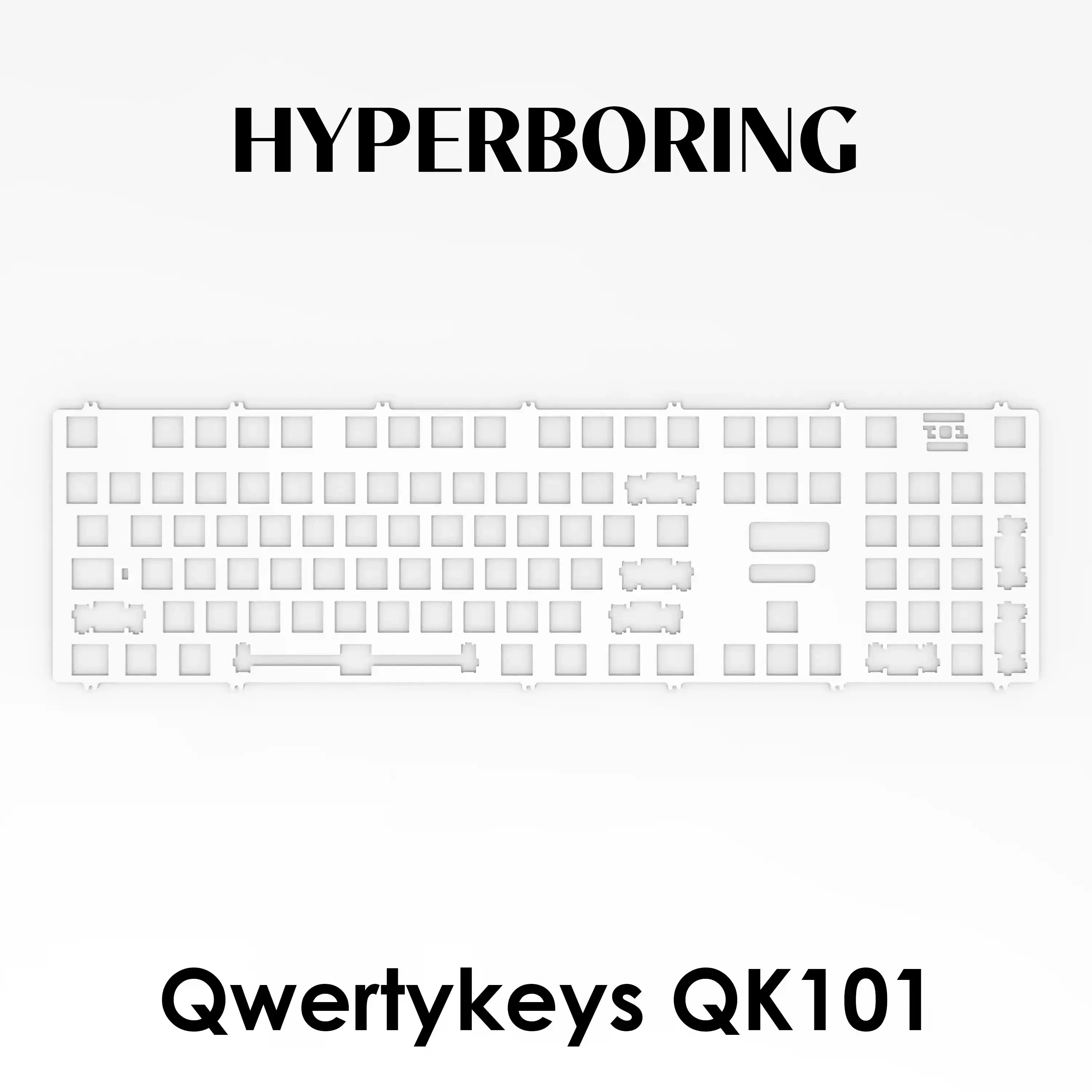 Placa de posicionamiento Qwertykeys QK101, placa de posicionamiento de fibra de carbono de aluminio personalizada PP/PC /POM para regalos de teclado mecánico