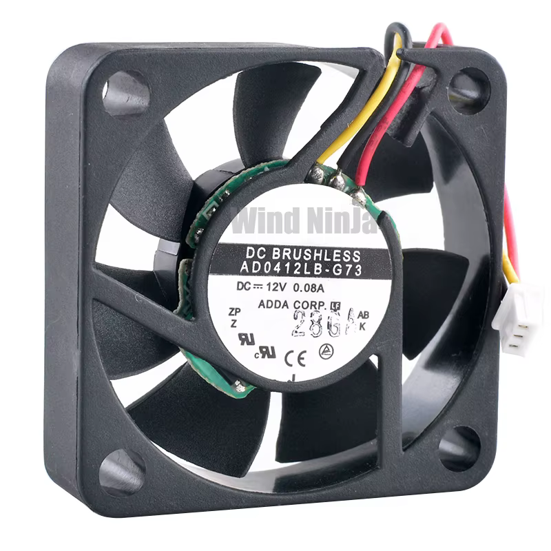 Ventilador de refrigeración silencioso con rodamientos de bolas duales para chasis, fuente de alimentación de CPU, 4cm, 40mm, 40x40x10mm, DC12V, 0.08A, AD0412LB-G73