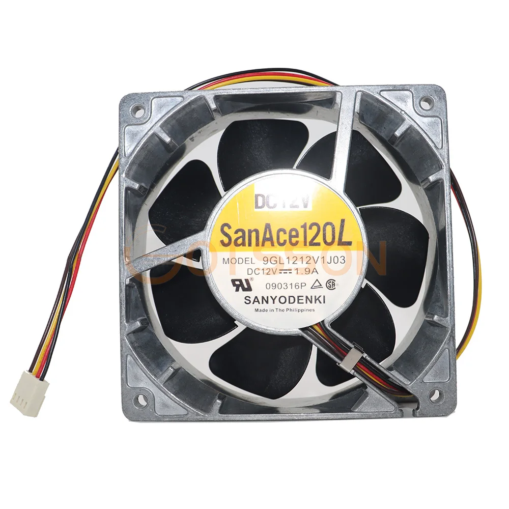 Ventilador de refrigeración para motocicleta, accesorio de aluminio resistente al agua, alta temperatura, modificado, violento, 12V, 1.9A, 9GL1212V1J03, 12038x120x38MM, 120MM, 120