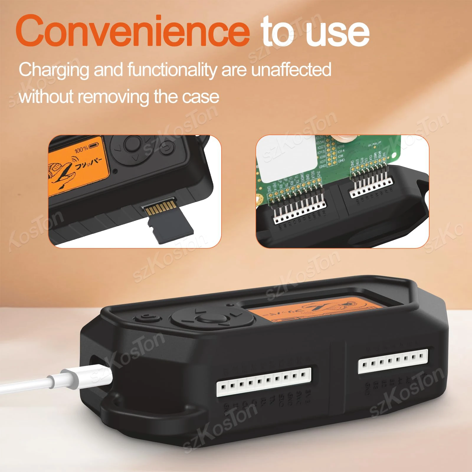 Para Flipper Zero funda protectora de silicona totalmente suave con mosquetón Compatible con Flipper Zero dispositivo cubierta accesorio de juego - imagen 5