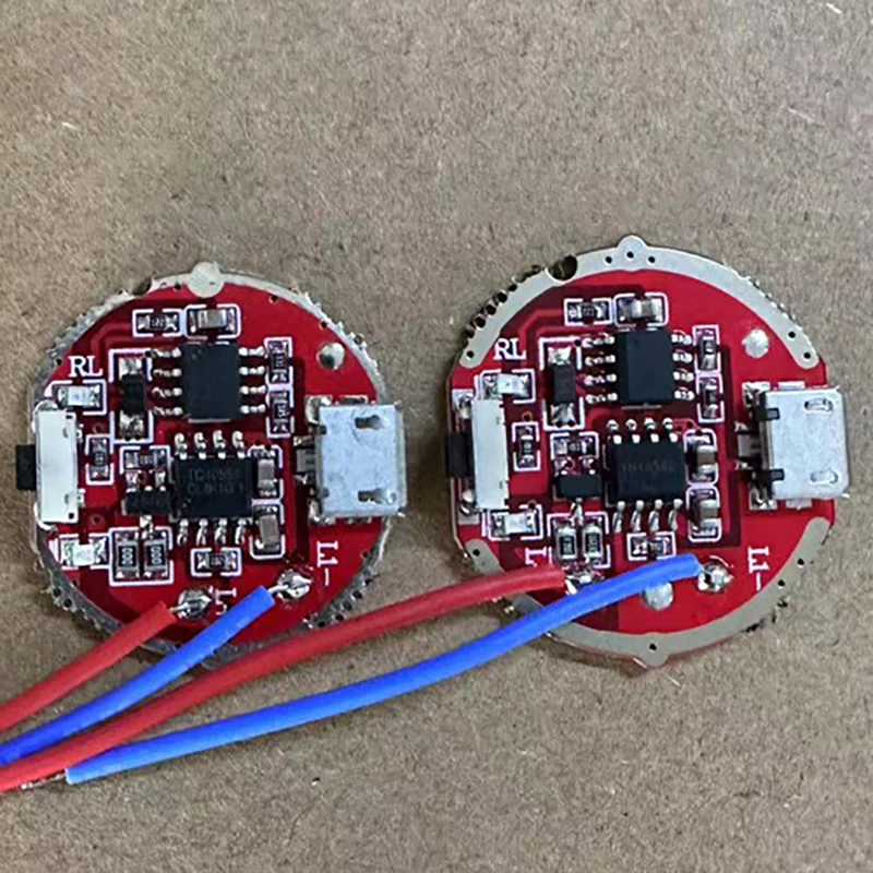 Placa de circuito de controlador de atenuación continua, 26mm, 3,7 V, para XHP50 ForT6 L2 XPL tipo C, placa controladora de carga de linterna recargable por USB - imagen 5