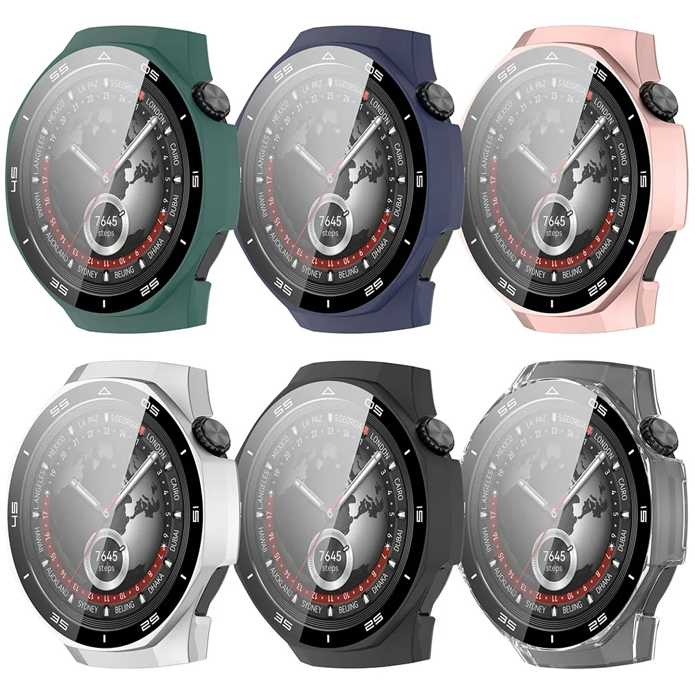 Funda rígida de PC para Huawei Watch GT 5 Pro, funda protectora de pantalla de 46mm, funda protectora de pantalla de vidrio templado, accesorios - imagen 2