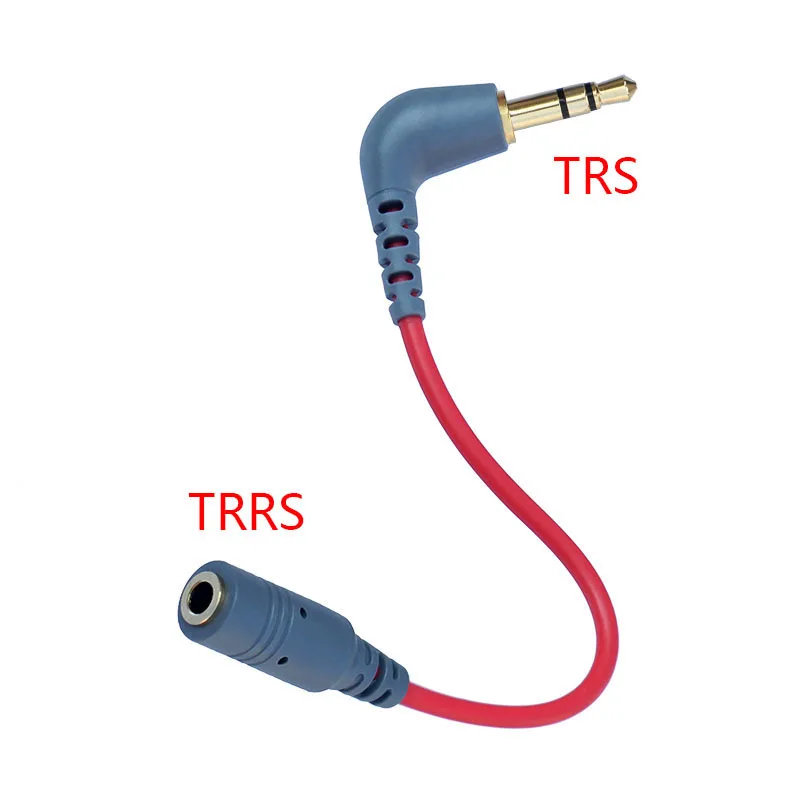 Cable TRRS hembra a TRS macho de 3,5mm, adaptador en ángulo de 90 grados para micrófono, micrófonos tipo VIDEOMIC - imagen 2