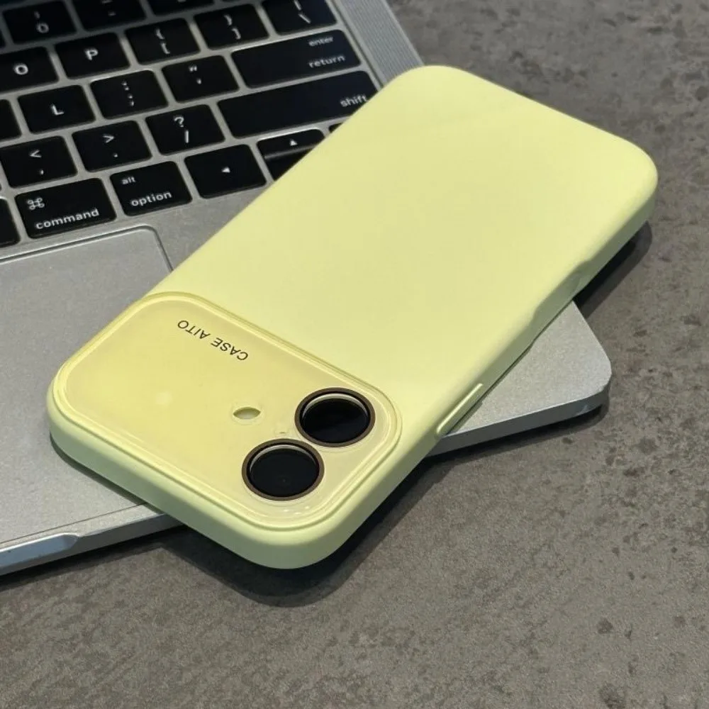Funda oficial de silicona líquida con ventana grande para iPhone 17 Air 16 15 14 13 12 Pro Max Funda de franela lisa esmerilada a prueba de golpes - imagen 2