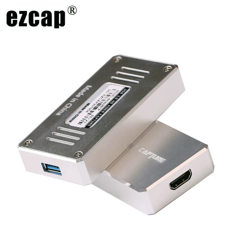 Tarjeta de captura de vídeo HDMI a USB 3,0 de aleación de aluminio 1080P 60fps YUY2 transmisión en vivo para PS3 PS4 XBox teléfono grabación de reuniones de juegos