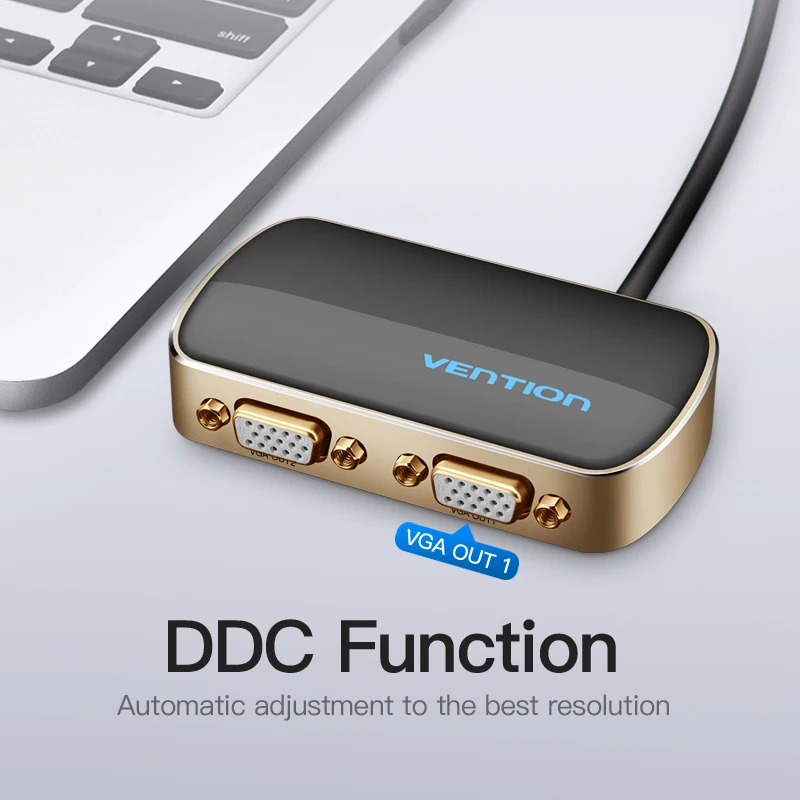 Vention Divisor VGA 1080p Interruptor 1 en 2 Cable Macho a Hembra - imagen 5