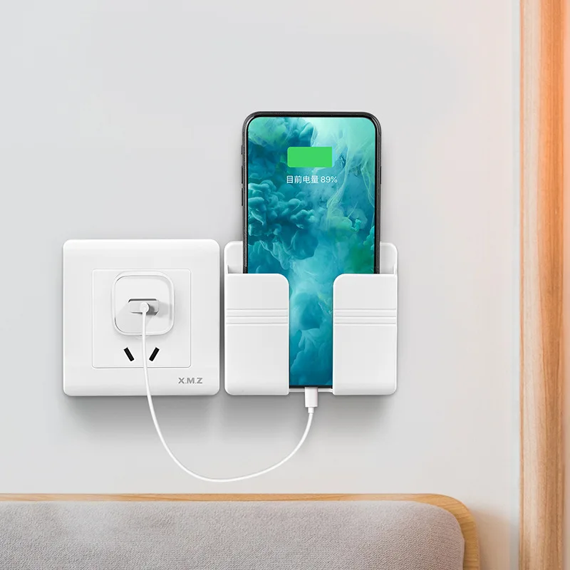 Soporte de pared para teléfono móvil Huawei, Iphone, Xiaomi, gancho de carga Universal para teléfono móvil, soporte colgante, ganchos, base de carga - imagen 3
