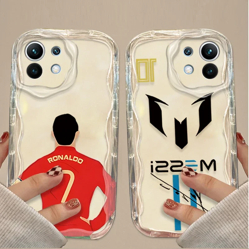 Funda blanda de fútbol C-CR7 Wave para Xiaomi 14T 13T 12T 13 12 11 11i Lite 5G 10T POCO X5 X6 Pro X3 NFC X4 GT F3 F4 F5 F6 M6 M5S C65 - imagen 2