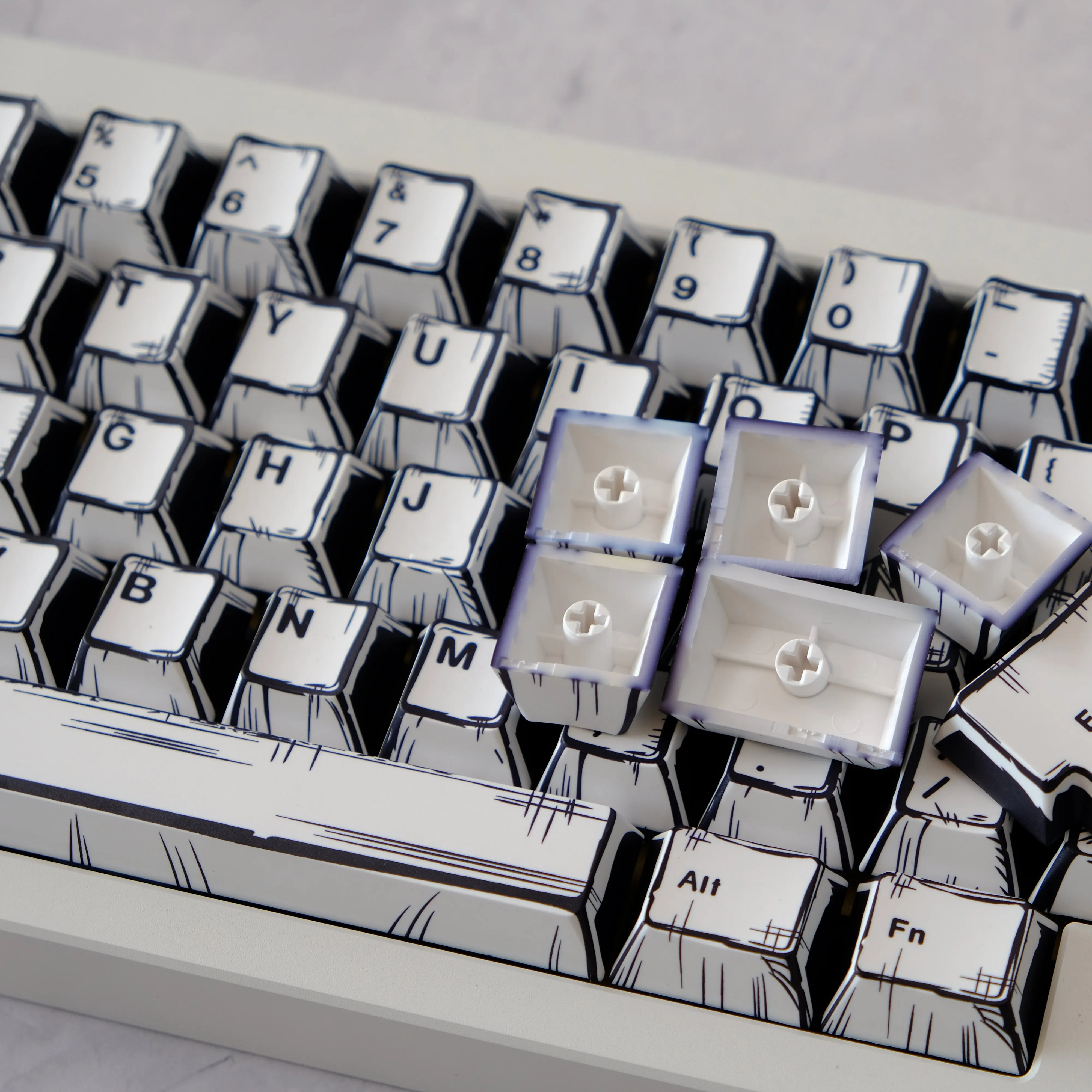 Teclas de cómic EVA 01 BOW Cherry Profile PBT Dye-Sub 78/151 teclas para teclado mecánico para jugar 61/61/63/64/68 interruptores MX - imagen 5