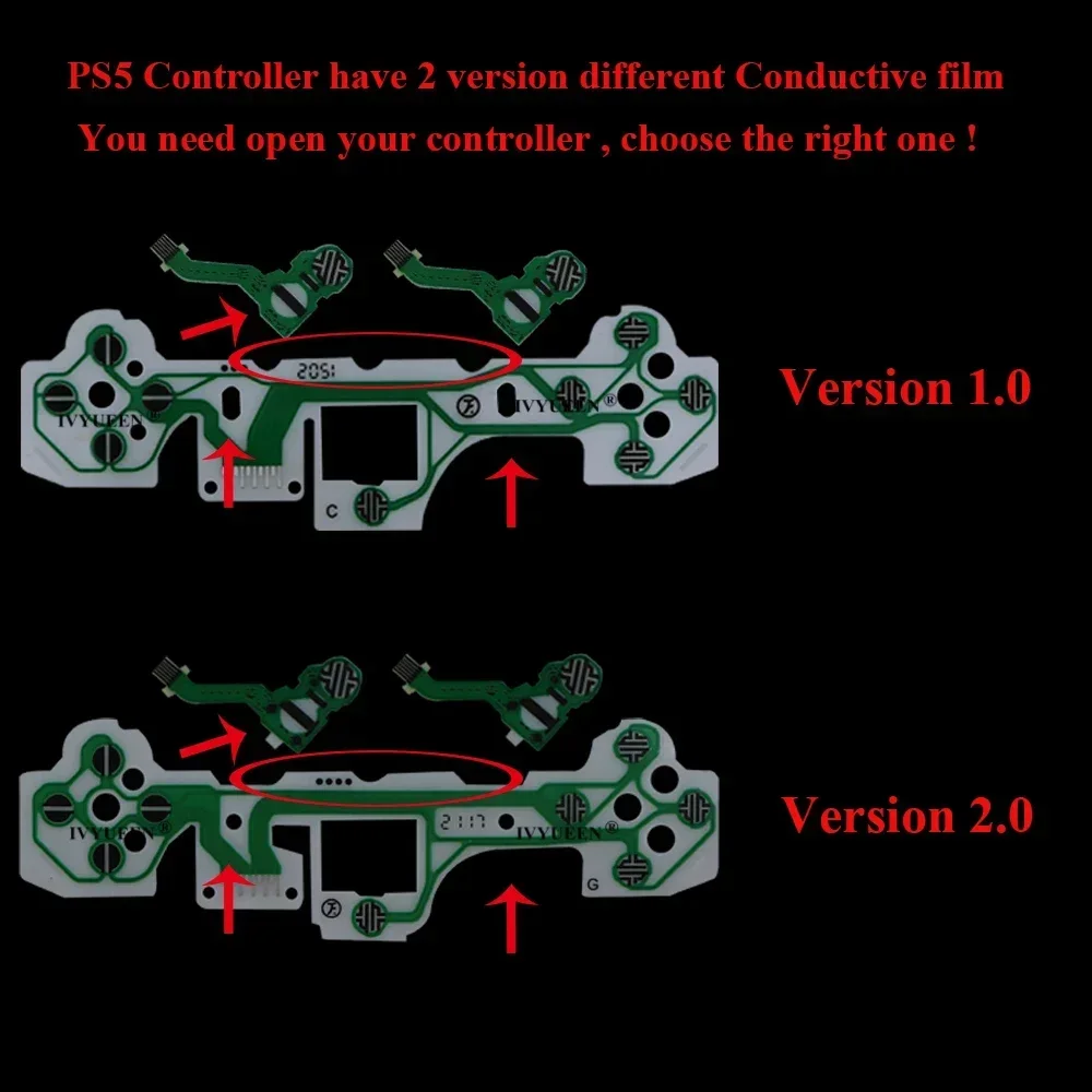 IVYUEEN para controlador PlayStation 5 PS5, película conductora, Cable flexible para teclado para Dualsense 5 BDM 010 020 030, placa de circuito de cinta - imagen 3