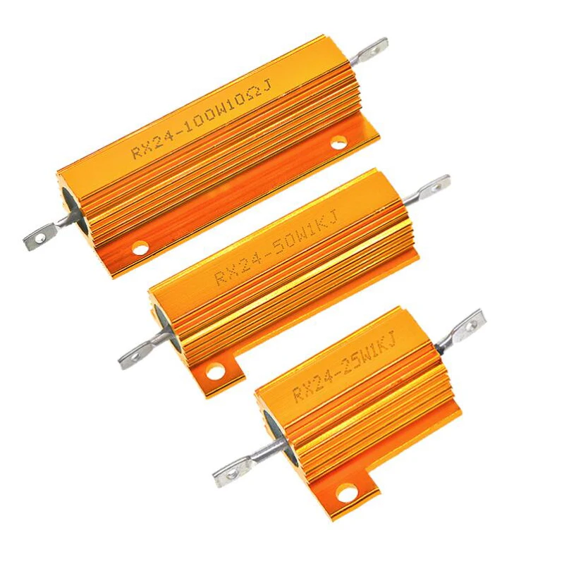 Resistencia bobinada de carcasa metálica de aluminio, 100W, 0,01 ~ 100K, 0,05, 0,1, 0,5, 1, 2, 4, 6, 8, 10, 20, 100, 150, 200, 300, 500, 1K, 10K ohm - imagen 2