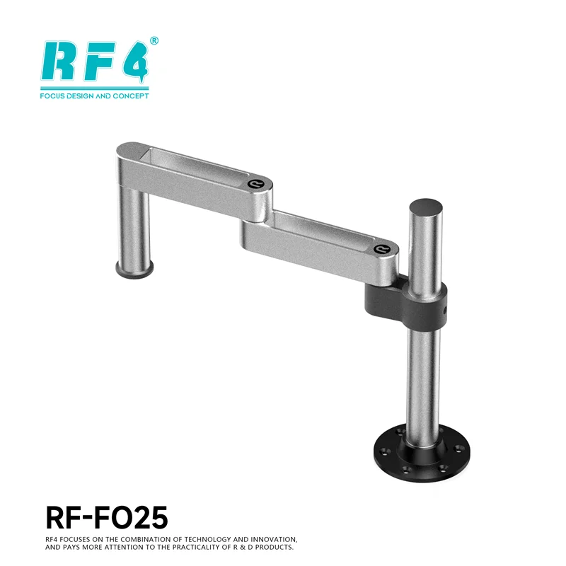 RF4 RF-FO24/FO25/FO26 360 °   Soporte de brazo oscilante para microscopio ajustable, elevación giratoria, soporte plegable telescópico Universal de aleación de aluminio - imagen 5