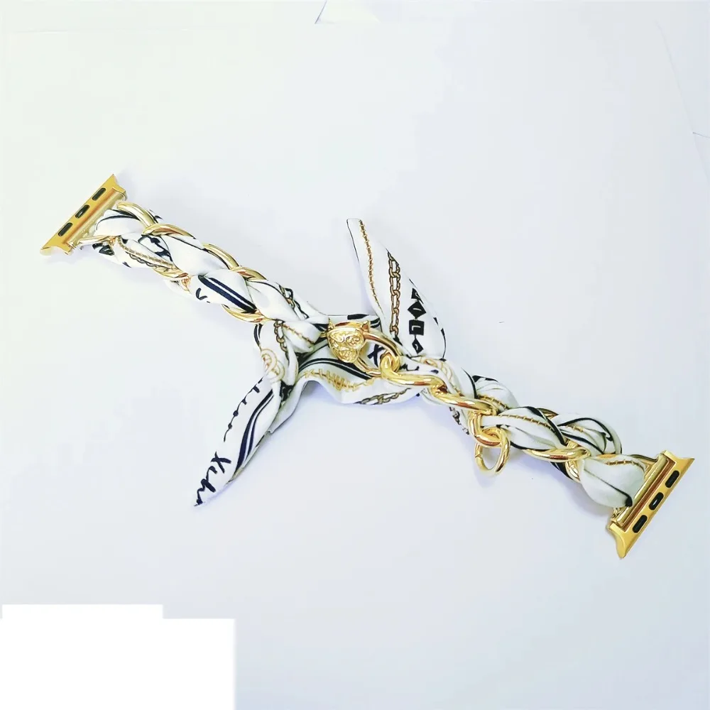 Correa de reloj para Apple Watch 42/44/45/46/49mm 40/41mm correa de reloj de moda de Metal para reloj serie Ultra2 11/10/9/8/7/6/5/4/3 - imagen 5