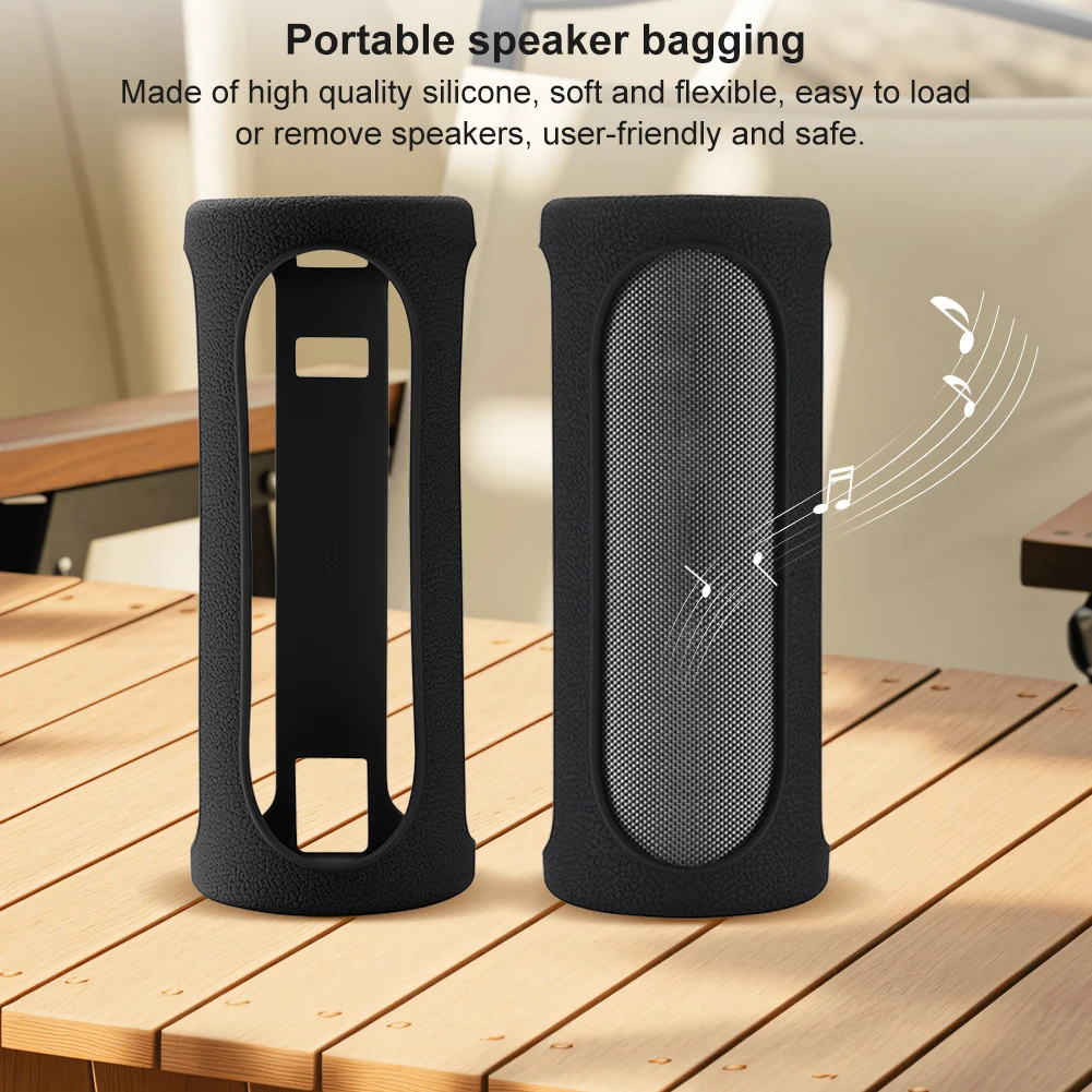 Funda protectora de silicona con mosquetón, estuche de transporte a prueba de golpes, antiarañazos, funda de piel suave para Ultimate Ears BOOM 4 - imagen 3