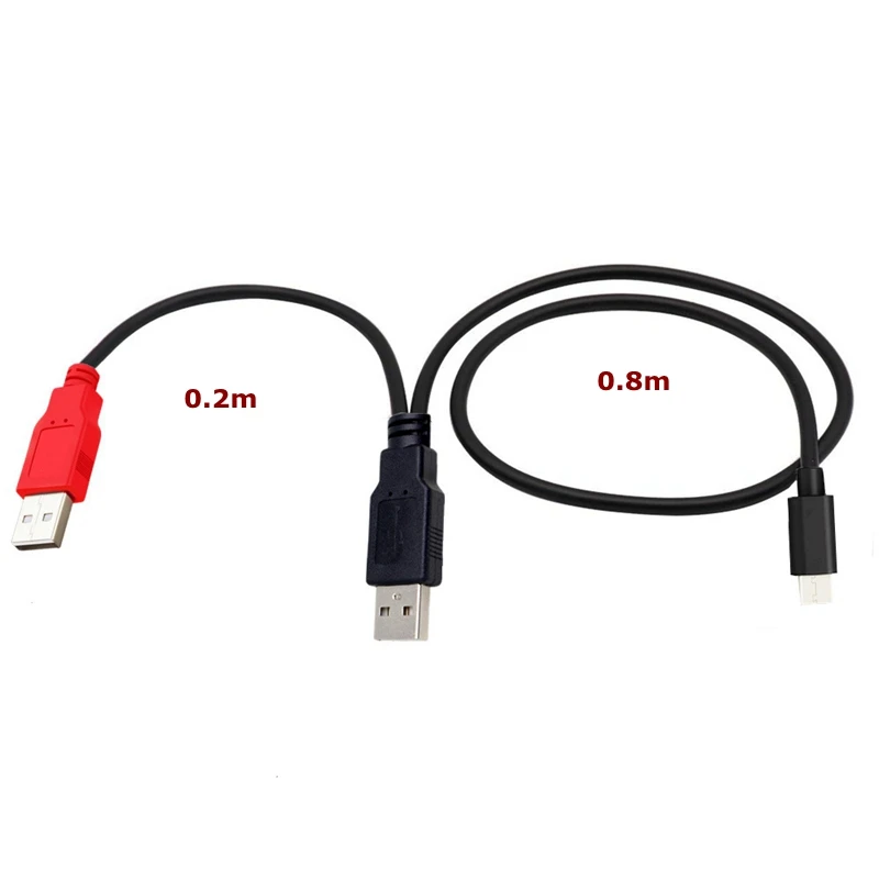 Cable Y triple USB - Detalle del conector Mini USB