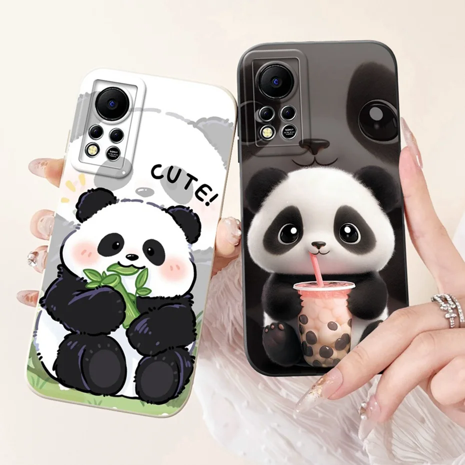 Funda protectora de lente para Infinix Hot 11s NFC Hot11s X6812 X6812B, fundas de teléfono de silicona suave de Color caramelo con dibujos animados bonitos - imagen 3