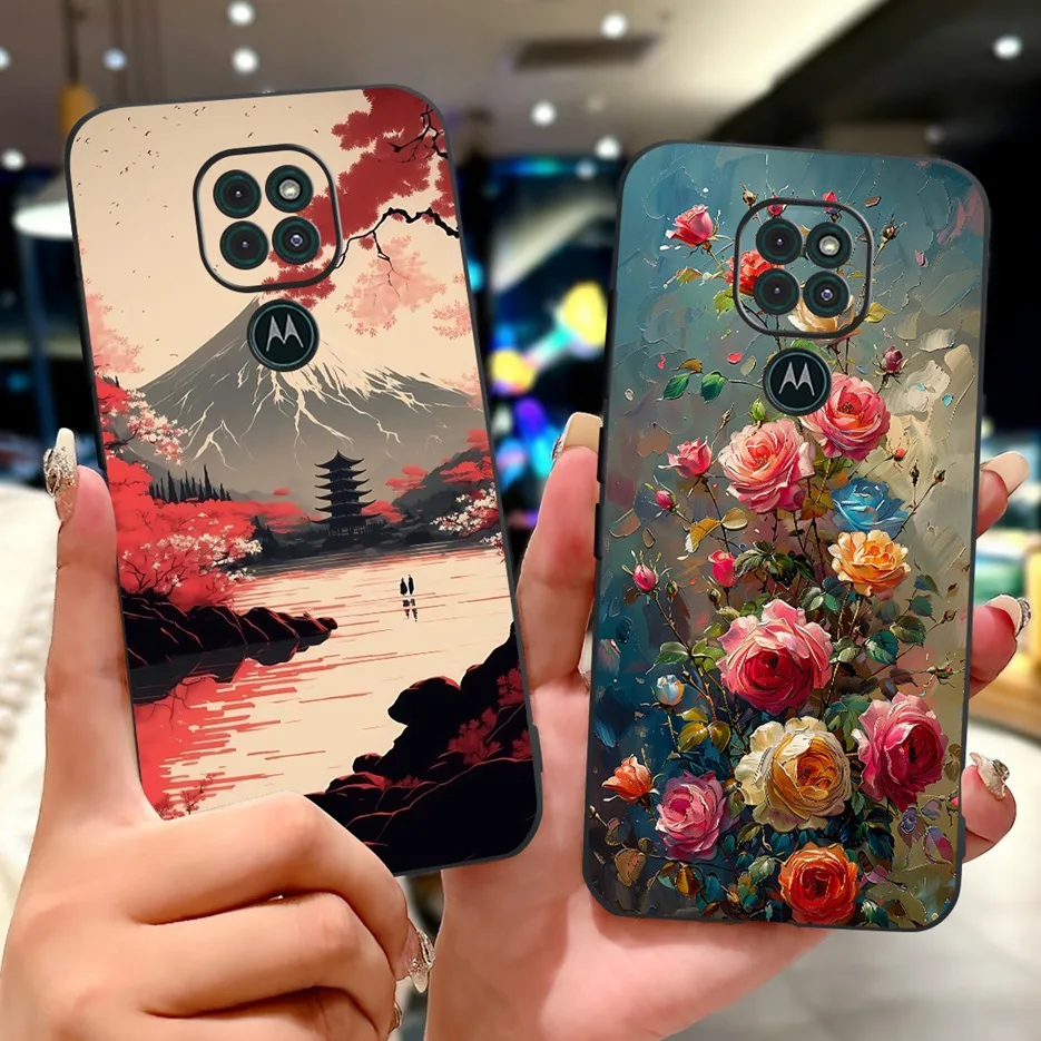 Para Motorola Moto G9 Play funda colorida flores pintadas funda suave TPU Fundas de teléfono para Motorola Moto G9 Plus MotoG9 Power Fundas - imagen 3
