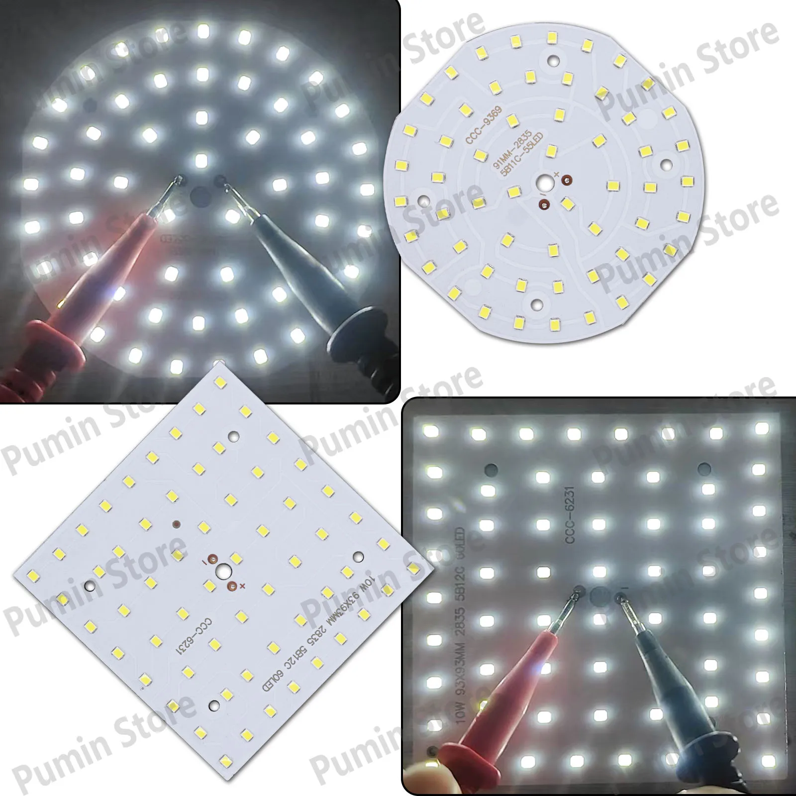 DC30-32V Panel de iluminación LED blanco 2835 SMD 10W Toroidal Aquare aluminio para lámpara de escritorio Panel lámpara fuente de luz Accesorios - imagen 3