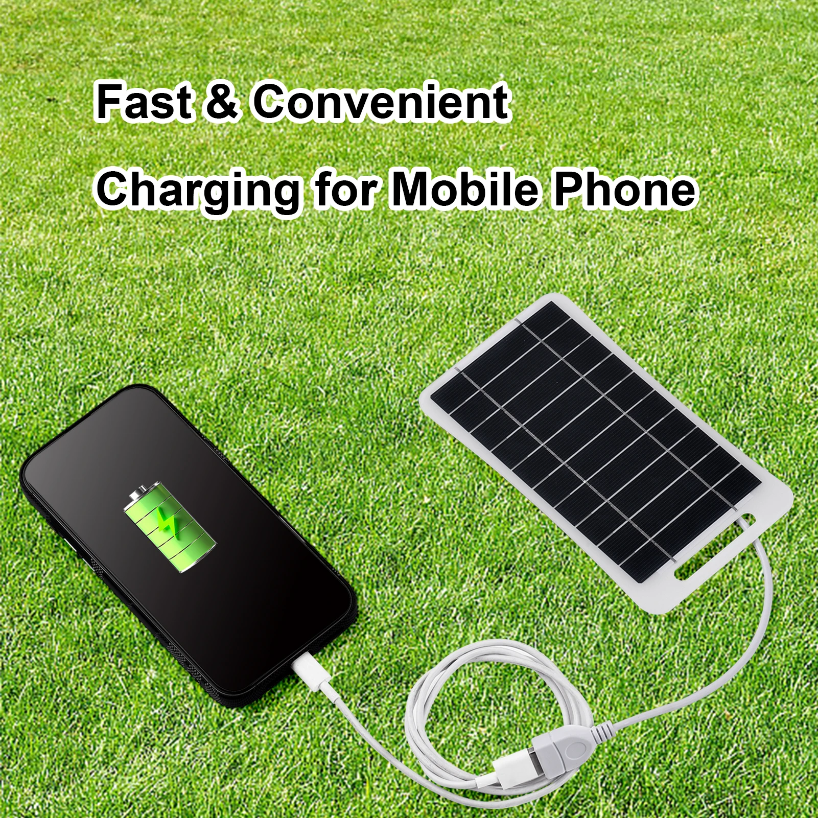 Panel Solar pequeño de 5V/2W con USB, célula Solar de silicio monocristalino DIY, Panel de energía portátil impermeable para Camping para teléfono móvil - imagen 3