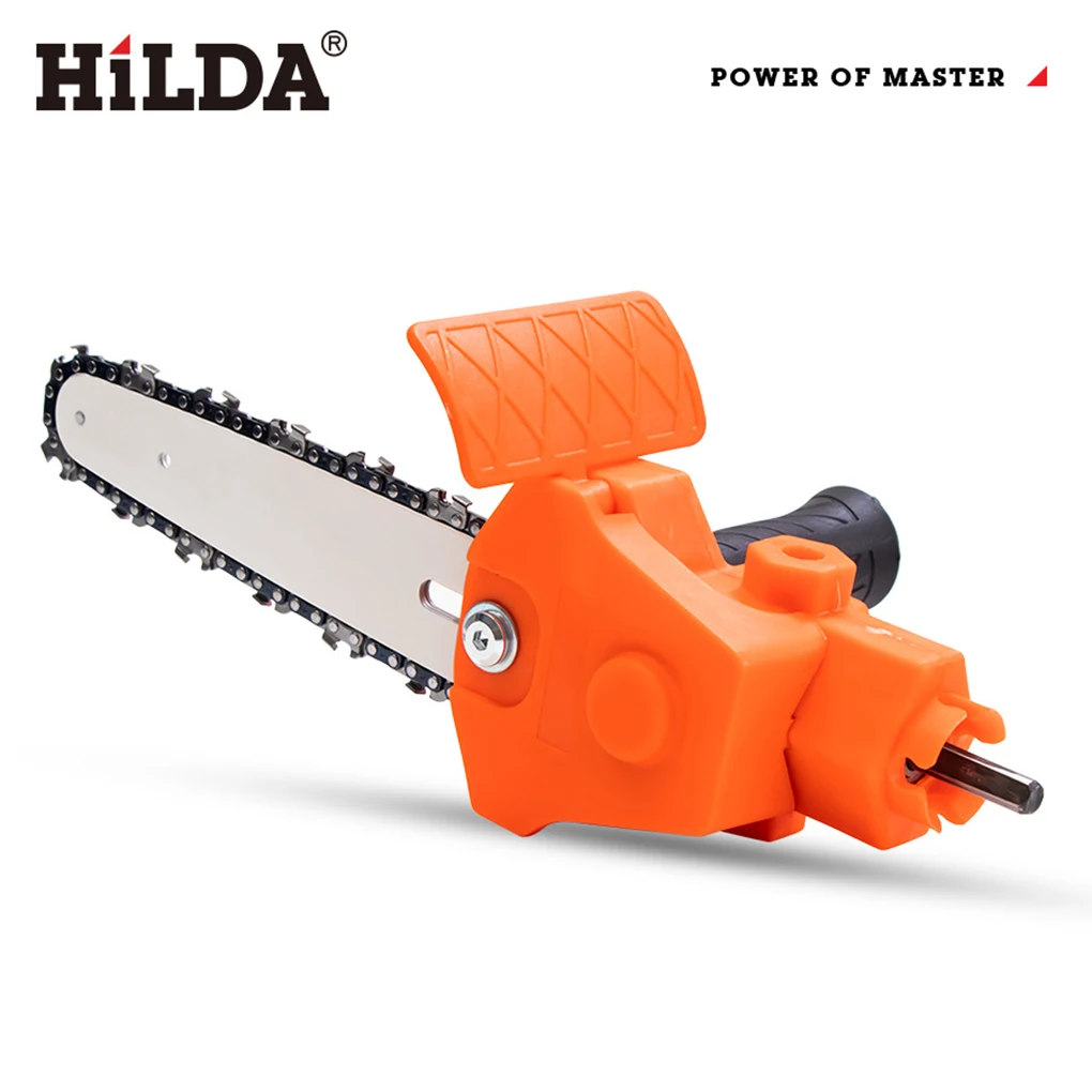 HILDA-Kit de cabezal de conversión profesional, adaptador de sierra de cadena eléctrica, convertidor de taladro eléctrico, accesorio, herramientas de poda para carpintería