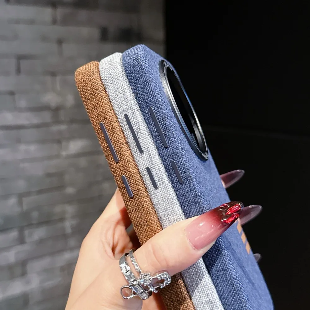 Para VIVO X200 Pro funda de lujo de tela PU funda protectora trasera para VIVO X200 Pro Mini X200PRO funda completa para teléfono - imagen 3